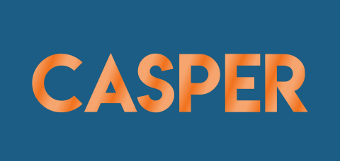 Geboortekaartje blauw oranje Casper