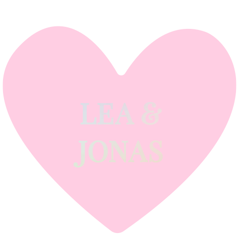 Save the date gestanste hartjes Lea en Jonas