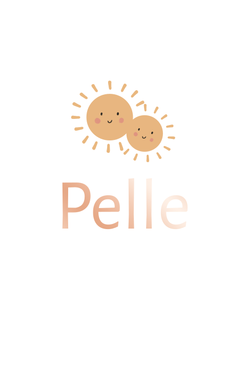 Geboortekaartje Zonnetjes Neutraal Pelle