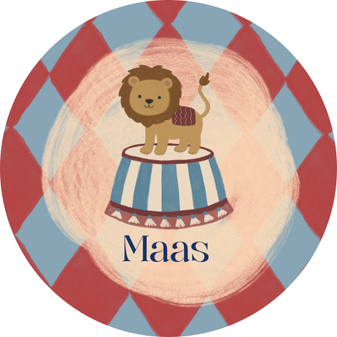 Muurcirkel circus leeuwtje Maas
