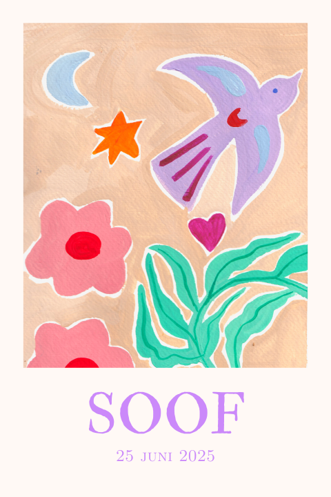 Raamsticker Zwaluw Bloemen