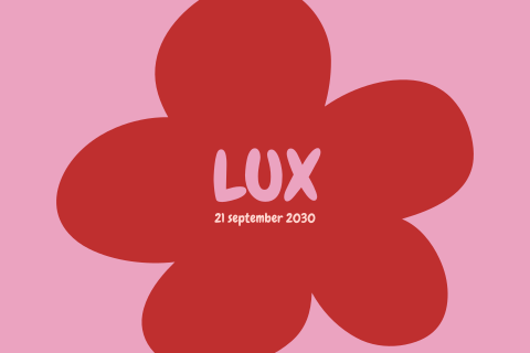 Geboortekaartje Bloem Roze Rood Lux