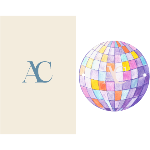 Uitnodiging Trouwkaart Stapelkaart discobal Chris Anna