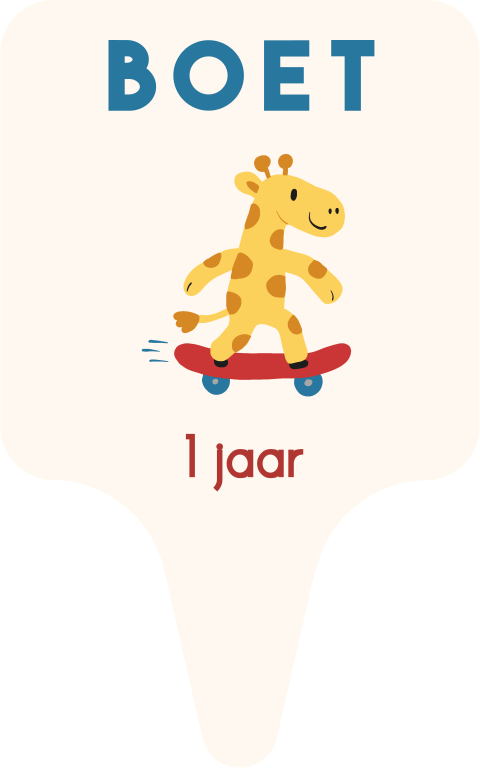 Prikker vierkant giraf skateboard Boet