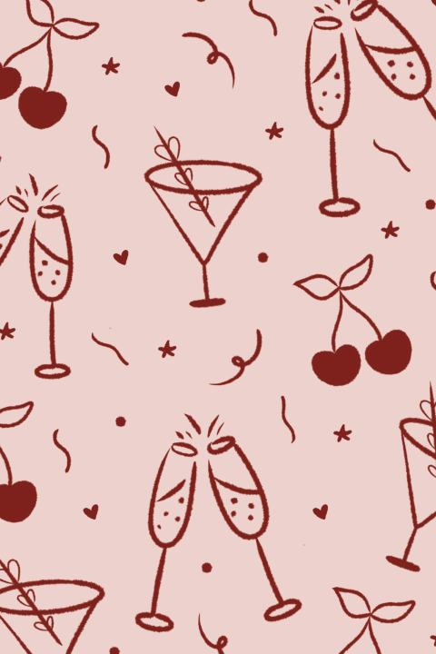Wenskaart Cocktailprint