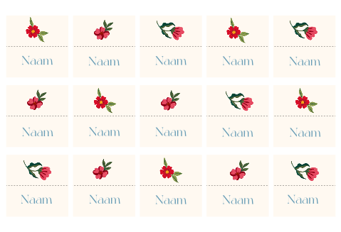 Ines Daan Naamkaartjes Bloemen