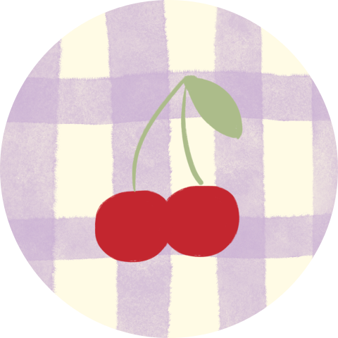Sluitzegel Ruitjes kers
