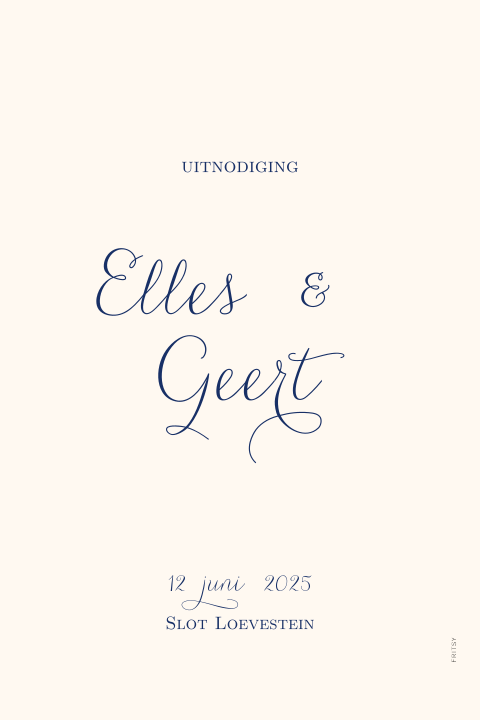 Uitnodiging Cupido print Elles & Geert