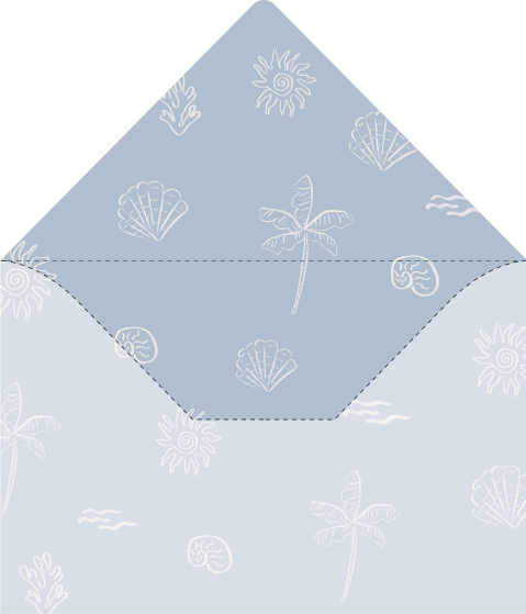 Envelop Inlay Trouwkaart Mediterraans Schelp Heleen James