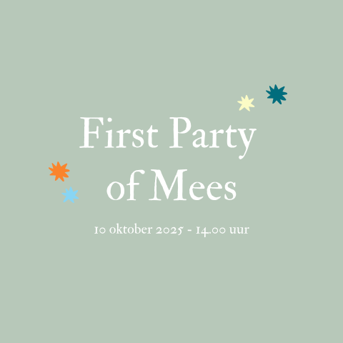 Kraamborrelkaartje groen vierkant