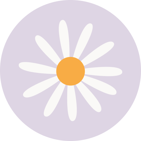 Sluitzegel lila met bloem