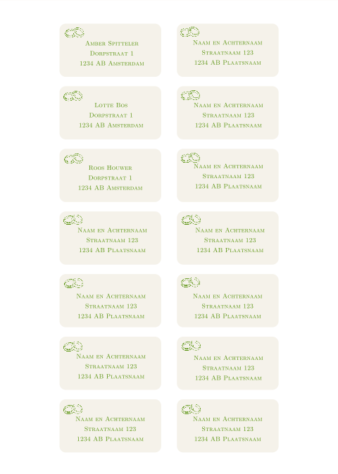 Adresstickers Victor Babet