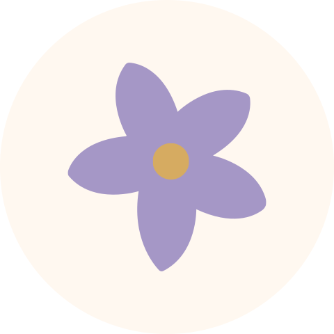 Sluitzegel paars bloemetje