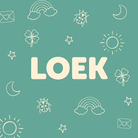 Geboortekaartje baby doodles groen geluk Loek