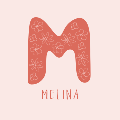 Geboortekaartje Alfabet letter M