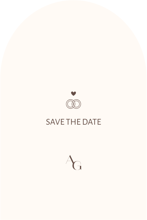 Save the date  bruiloft minimalistisch Guido Annelien