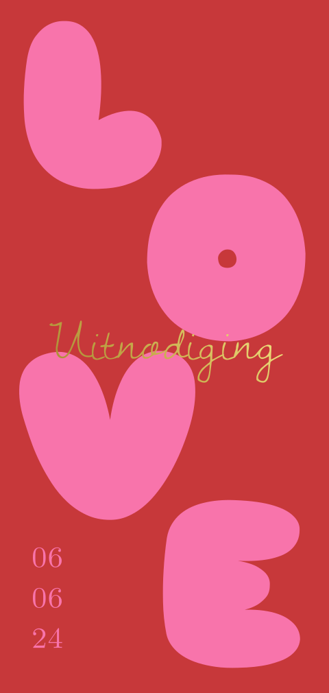 Trouw love uitnodiging