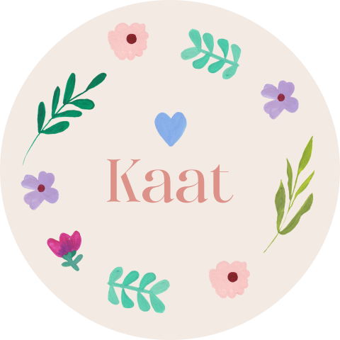 Behangcirkel 145cm takjes bloemetjes Kaat