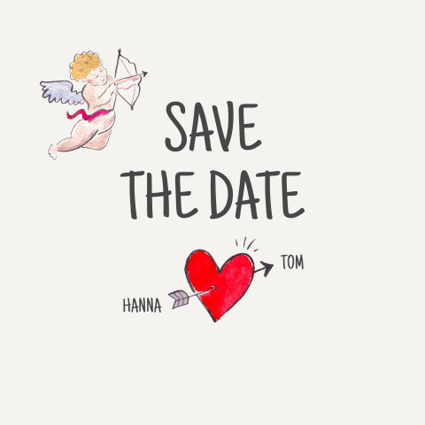 Save the date Doodles Hanna Tom