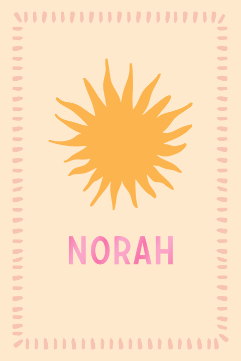 Geboortekaartje zon streepjesrand Norah