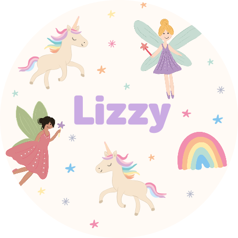 Muursticker unicorn feeën Lizzy