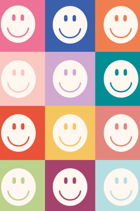 Wenskaart Smileys grafisch
