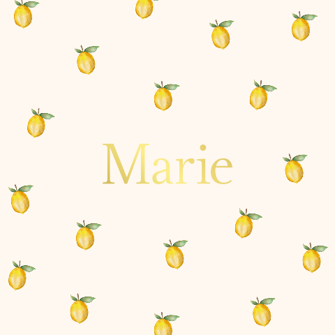 Geboortekaartje Citroenen goudfolie