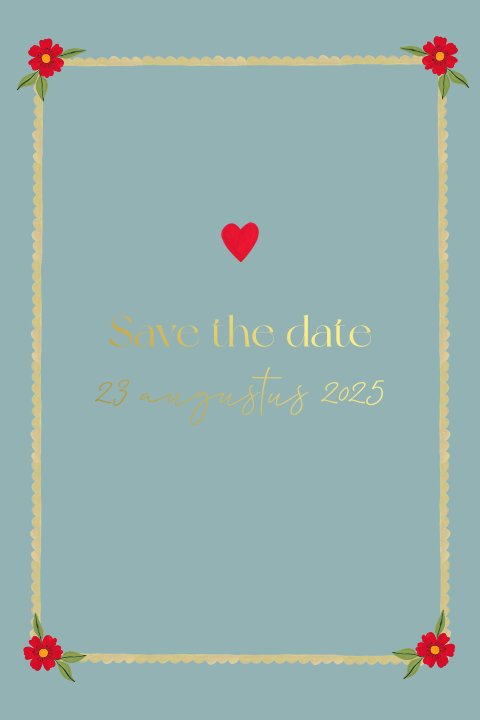 Ines Daan Save the date Bloemen