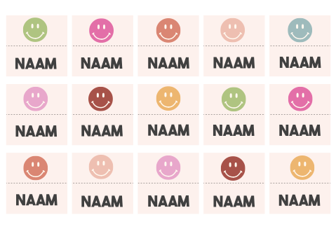 Naamkaartjes Smileys