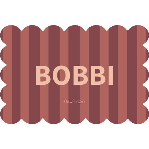 Raamsticker golvende rand streepjes Bobbi