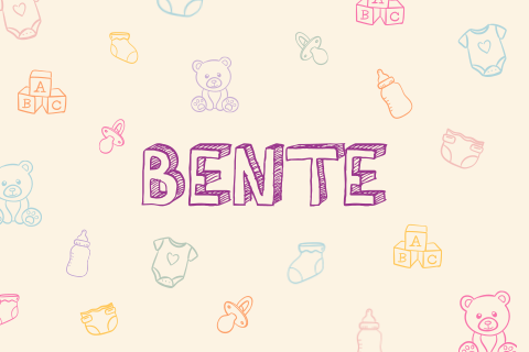 Geboortekaartje baby doodles gekleurd Bente