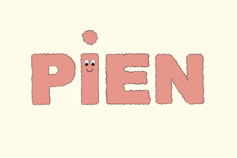 Geboortekaartje Bolletjesletters oogjes Pien