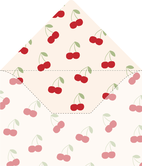 Envelop Inlay kersen Gerben Sascha