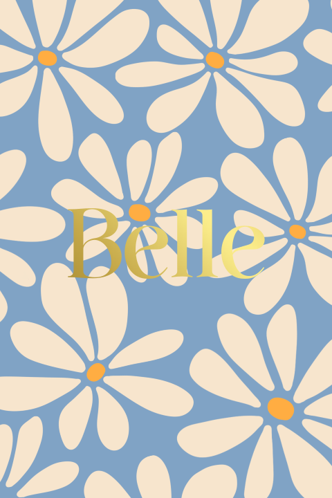 Geboortekaartje geboortebloem april madeliefjes