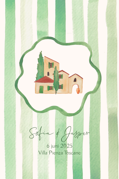 Trouwkaart Italie Locatie Sofia & Jasper