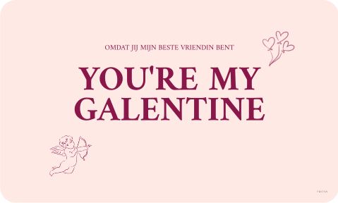Wijnetiket roze bordeaux rood galentine Valentijn