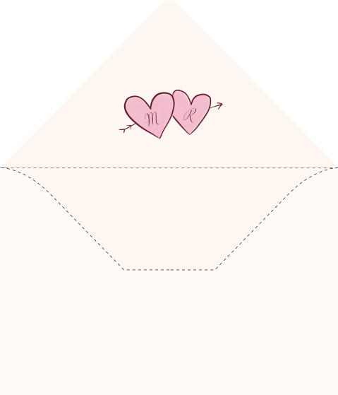 Envelop Inlay Trouwkaart Romantisch Maxime Ron