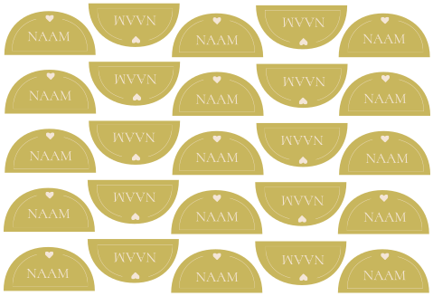 Naamkaartjes halve boog Richie Danielle