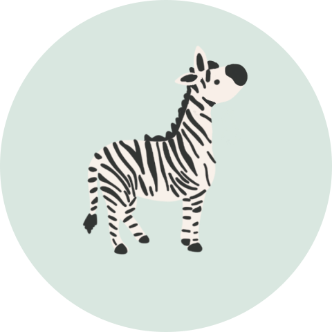 Sluitzegel Zebra blauw