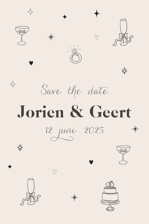 Trouw save the date fineline elementen