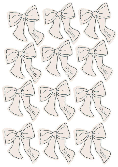 Naamkaartjes strikvorm  Louise Rens