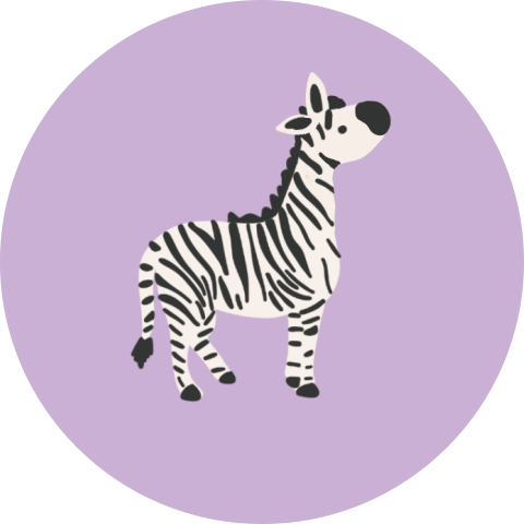 Sluitzegel zebra paars