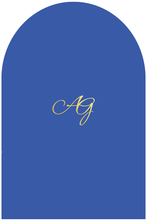 Extra kaart boogvorm blauw Ayla Guus
