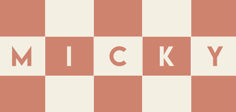 Geboortekaartje geblokt terra beige naam 5 letters