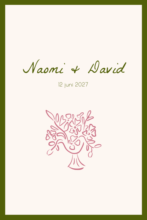 Trouw Uitnodiging groene rand vaas Naomi David