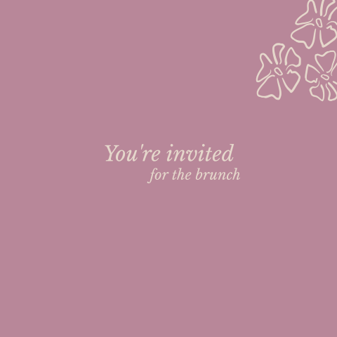 Extra kaart roze met bloemen