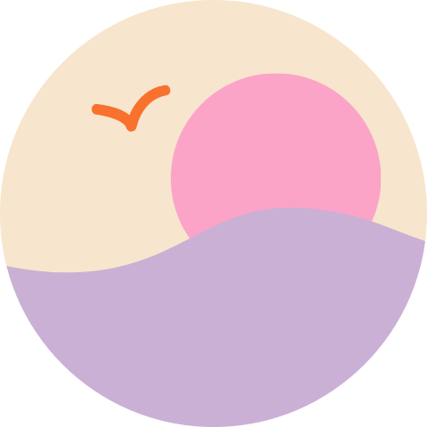 Sluitzegel zonsondergang paars roze