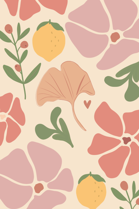 Trouw poster Italiaans Bloemen Citroen