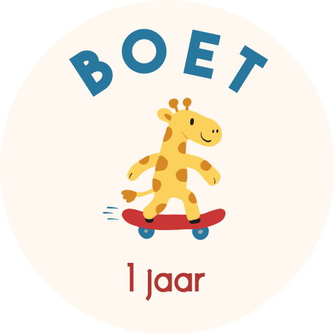 Sticker 44mm giraf skateboard Boet