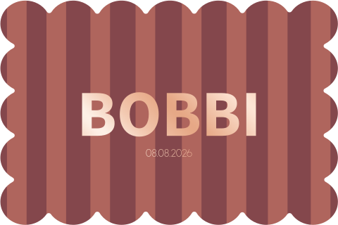 Geboortekaartje stans golvend Streepjes Bobbi